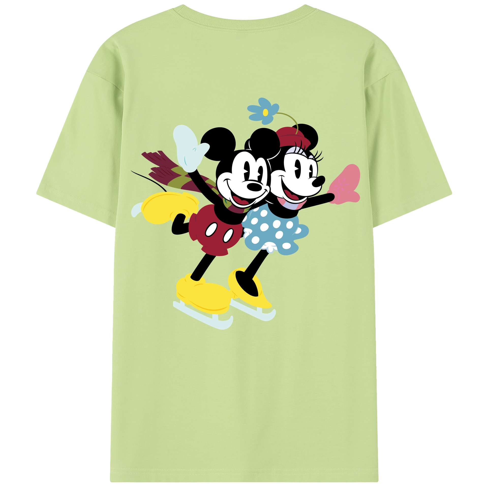 （画像用） ミッキーマウス Mickey Mouse 綿100％半袖Tシャツ（背面プリント）